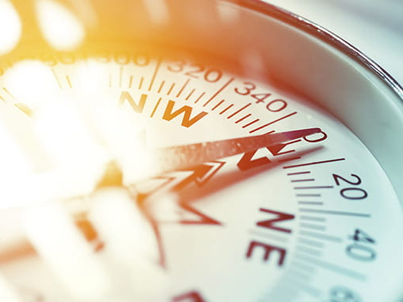 A compass indicating North